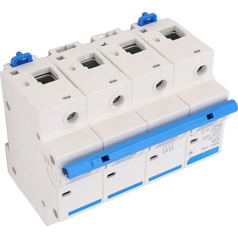 Disjoncteur miniature 125A 4P 400V, interrupteur d'air en PC ignifuge, protection contre les surcharges, commutateur manuel pour maison et logement (1/5)