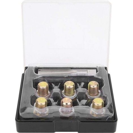 Kit de réparation de filetage de robinet, bouchon de vidange d'huile M13 x 1.25MM, vis de carter d'huile, outil de refiletage (1/4)