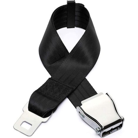 Extension de ceinture de sécurité pour avion, Pièces de ceinture de sécurité pour avions réglables universelles avec boucle en acier inoxydable Clip 50-80 CM Airlines for Travel by Kayear