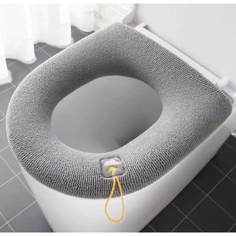 Siège de Toilette en Tissu Chaud Protection, Couvercle Toilette Siège Housse pour abattant WC, Housses de siège de Toilette lavables pour siège de Toilette Universel (1/5)