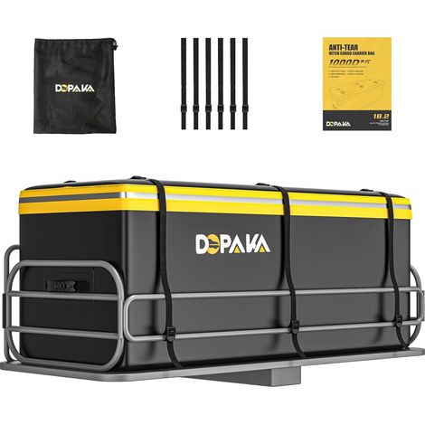 Coffre arrière étanche Sac de Transport pour attelage de remorque de Voiture-Sac à Bagages Extensible 18.2 Pieds Cubes 58.5" x 22" x 25"Sac de Transport pour l'attelage Comprend 6 Sangles renforcée (1/5)