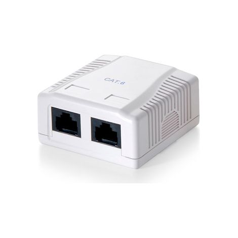 EQUIP PRISE DE DONNÉES EN SAILLIE UTP, CAT.5, 2XRJ45, BLANC 235212