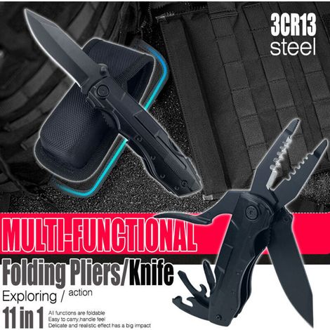 Coltello pieghevole da campeggio, pinza multifunzione portatile, coltello pieghevole multifunzione, piccola pinza pieghevole da esterno MS036, 110, metrico (1/4)