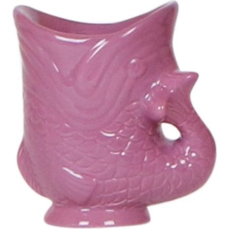 Cache-pot Décoratif Poisson en Céramique Lilas pour Succulentes et Petites Plantes Ø 6 cm - PANGIVO