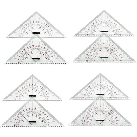 8X Graphique Dessin Triple Coin RèGle pour Navire Dessin 300Mm Grande ÉChelle Triple Coin RèGle pour Mesure de Distance Enseignement IngéNierie (1/5)