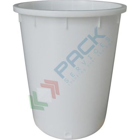Bidone in plastica per alimenti da 200 litri - Bianco neutro - Mobil Plastic (1/2)