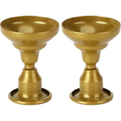 2PCS vintage à double usage de chandeliers en fer pour décorer la table de la maison (1/5)