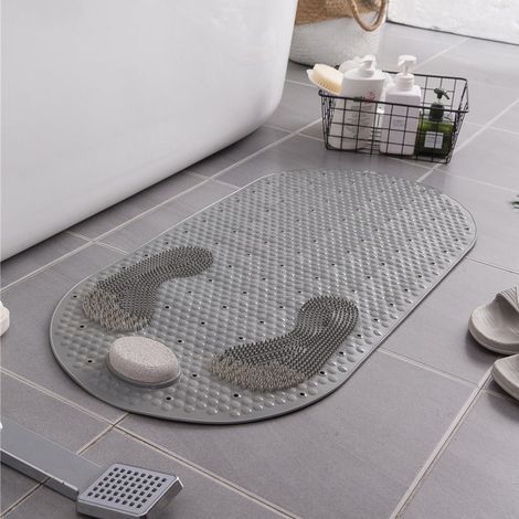 Alfombrilla de baño, alfombrilla con ventosas, accesorios de baño, alfombrilla antideslizante para el suelo (1/2)
