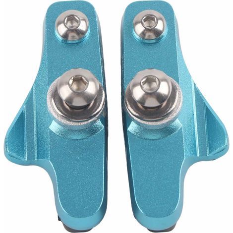 2 pièces Patins de Frein Vélo en Alliage Léger, Style Tiroir, Compatible Freins sur Jante (Couleur Bleu) (1/5)