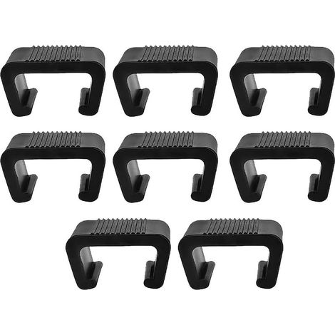 Clips De Meubles - Rotin - Anti-dérapants - Pour Canapé Chaise Table - 6.5 x 3.8 x 4.2 cm - Épaisseur 0.8 cm - Largeur De Serrage 4.7 à 5.1 cm - 8 Pièces (1/5)