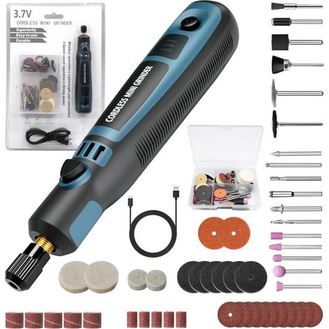 Outil de gravure multifonction sans fil - Mini stylo portable Avec 50 forets pour gravure, perçage, polissage, meulage et dérouillage (1/5)