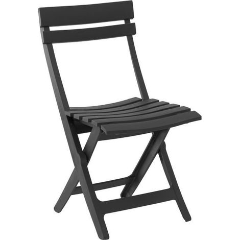 Sedia pieghevole Miami - GRILL ME - Antracite - Resistente alle intemperie e facile da riporre