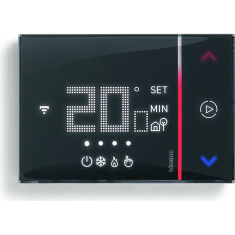Termostato Inteligente Bticino negro diseño vidrio