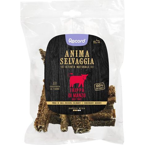 Anima Selvaggia snack essicati per cani trippa di manzo 6 Confezioni x 45 g cad (1/2)