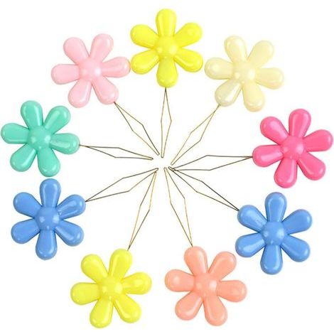 Enfile-Aiguilles pour Machine à Coudre et Couture la Main 40pcs en Cuivre et Abs Tête Fleur de Prunier pour Projets D'artisanat et DIY Couleur Aléatoire (1/5)