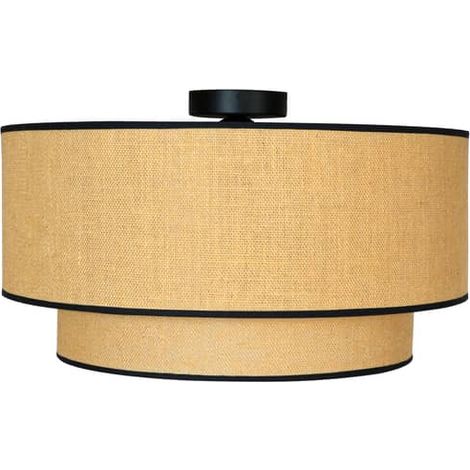 [NEUWERTIG] Euluna Deckenlampe Boho Jute & Black ø60cm Deckenlampe Deko Deckenlicht Leuchte  B-Ware