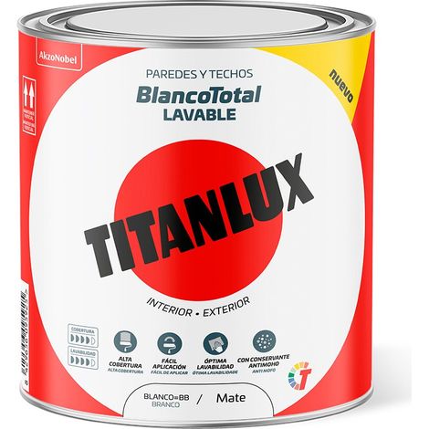 Pintura plástica acrílica estirenada interior/exterior blanco total 0,75 l