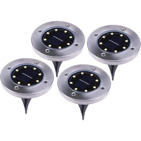 Ulisem 4er-Pack generische Solar-Straßenlaternen für den Außenbereich, IP65 wasserdichte LED-Solarleuchten, Landschaftsbeleuchtung für Garten, Hof, Weg (1/4)