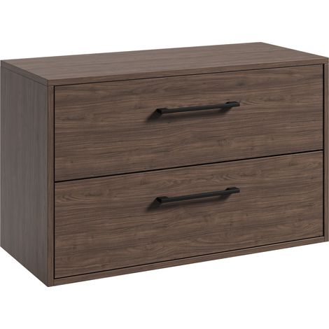 Badplaats Sottolavabo Florence 80 x 46 cm – Noce – Mobile Sospeso (1/3)