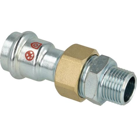 Raccord à sertir en acier C 22 mm x 3/4’’ F/FM contour V étanchement plat