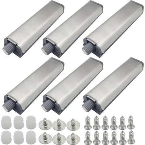 6 Pièces Push to Open Aimant Porte Placard Push Open poussoir Placard Fermeture Magnétiques pour Armoire systeme Tampon Charnière Loquet Fermetures Métal Loquet Magnetique (1/4)