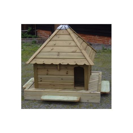 Medium Square Indian Runner Floating Duck House, Waterfowl Nesting Box for Pond or Lake