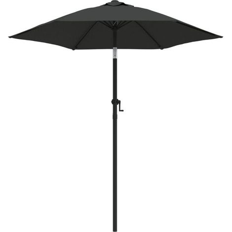 Parasol anthracite 200 x 224 cm aluminium - Parasol de jardin protection UV terrasse extérieur ombrage (1/5)