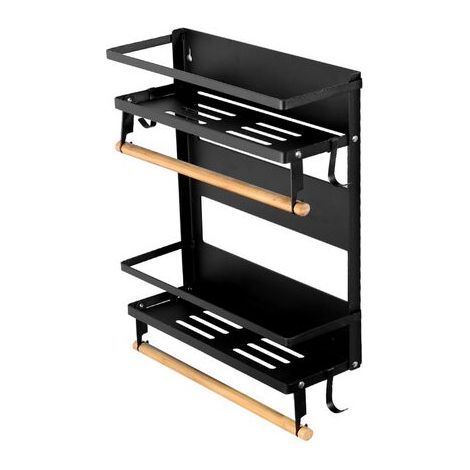 Etagère de cuisine murale Attraction magnétique 40×30×11CM Noir (1/5)