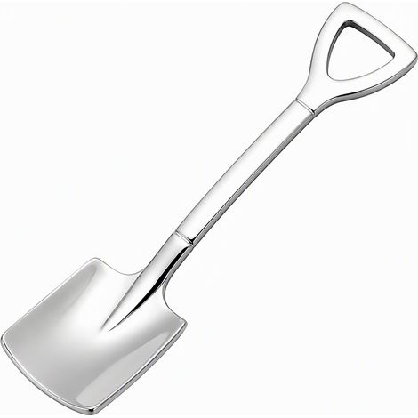 Raclette de cuisine en acier inoxydable finition argenté, pelle carrée, coupe-gâteau et cuillère à mélanger pour glace et dessert (1/5)