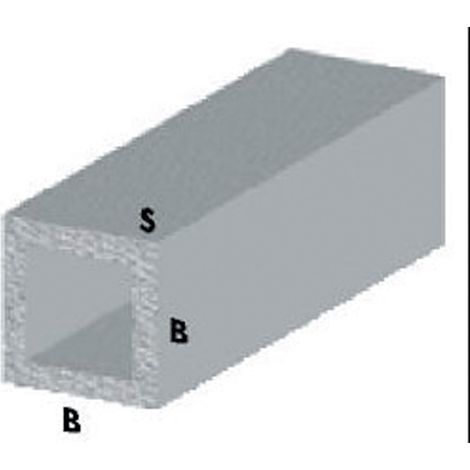 PROFILO ARGENTO H.100 CM TUBO QUADRO 20X20X1 MM- ARCANSAS- 5,0 pz