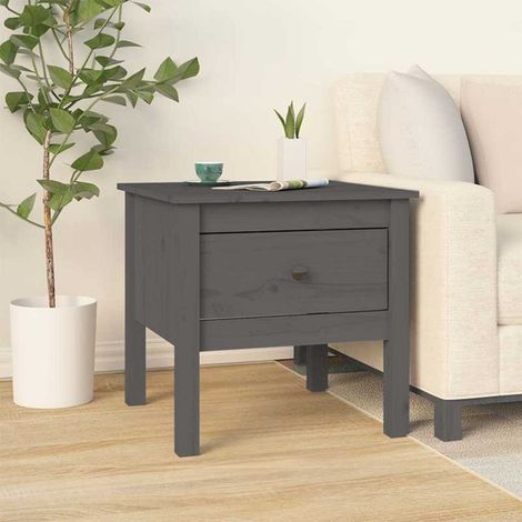 Table d'appoint-Table basse-Table Salon Gris 50x50x49 cm Bois massif de pin 535848 (1/5)