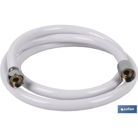 PVC-Brauseschlauch, messingfarben, weiß, 1,5 m