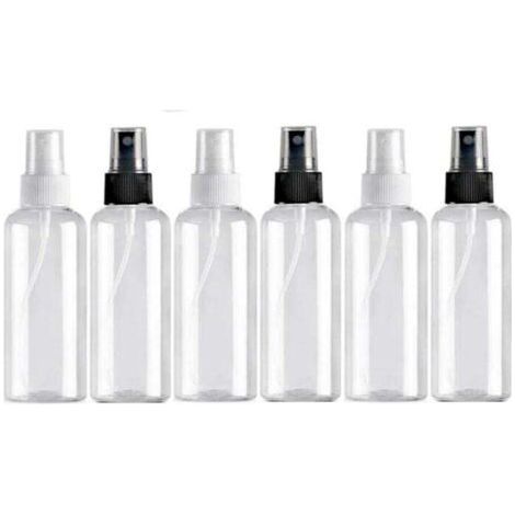 6PCS 100ml Spray Bottle, Empty Travel Bottle Plastic Reusable Transparent Pocket Atomizer, Spray Bottles, Spray Cosmetic Sub Bottles (1/5)