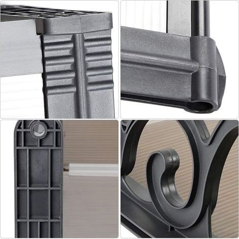 Auvent de Porte Aluminium,Auvent Marquise D'entrée Auvent de Porte D'entrée Résistante Toit Abri Contre La Pluie et UV Supports,Marquise de Porte d'entrée en Polycarbonate (60 100 cm (Marron)) (1/4)