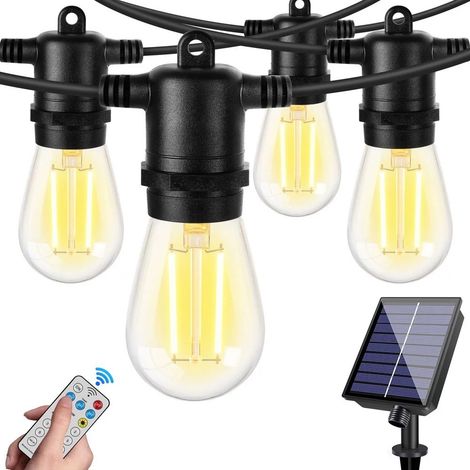 Bandeau lumineux solaire extérieur de 10 mètres - avec fonction chauffante - étanche IP65 - double alimentation (batterie et énergie solaire) - avec contrôleur USB-C (1/5)