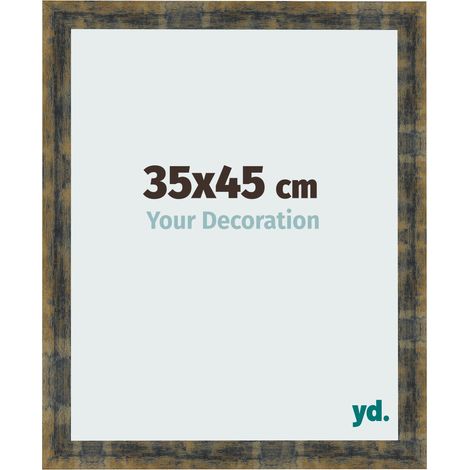 yd. - Cadre photo 35x45 - Bleu Or Melange - MDF - Pisa (1/5)