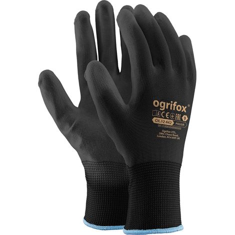 Guanti da lavoro / Neri / Taglia: 7 - S / OX-POLIURBB7