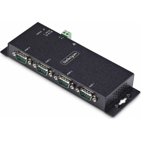 StarTech.com Adaptateur Série vers Ethernet à 4 Ports, Serveur de Périphériques Série IP pour Périphériques RS232 Distants, Montage Mural/ Rail DIN, Boîtier Métallique, Convertisseur Série RJ45 LAN ve (1/3)