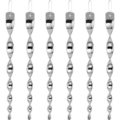 Vogelschreck Spiral 30cm – Reflektierend Vogelabwehr Garten 6er Set (1/5)