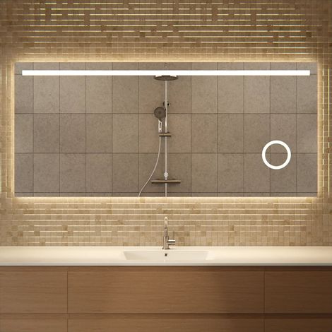 Badezimmerspiegel Rechteck – 180x80 cm – Rahmenlos (1/4)