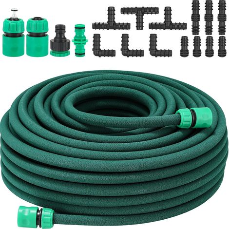 1 Kit Tuyau D'arrosage 50M Micro-poreux, Flexible, Pour Jardin, Pelouse (1/5)