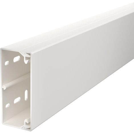 OBO Bettermann Canal de pared y techo con perforación en el fondo 40x90x2000 Cloruro de polivinilo blanco puro RAL 9010, 6191142