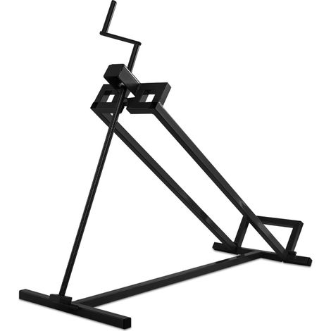 COSTWAY Folding Ride On Lawn Mower Lift 400kg Adjustable Lifting Device-Black (1/5)