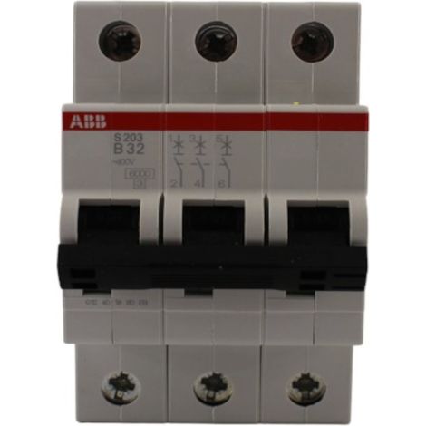 Interruttore S200 3P B 32 6kA - ABB2CDS253001R0325 (1/3)
