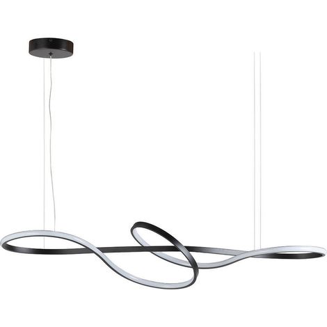 Suspension noire au design graphique - Noir et translucide (1/4)