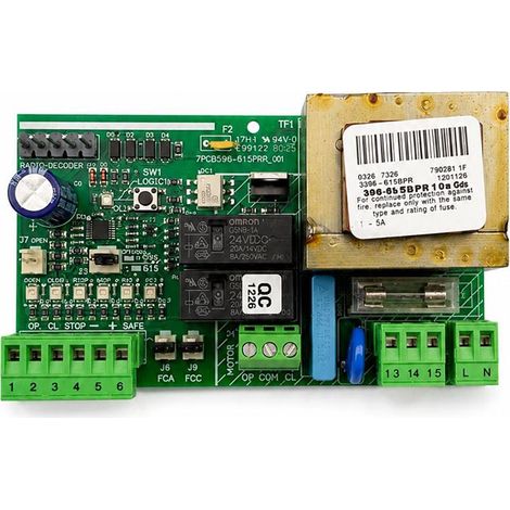 Placa Central Panel Electrónico 596 615 Bpr Recambio Original FAAC 790281