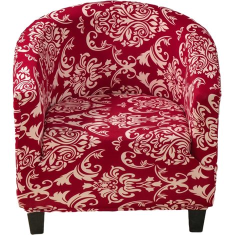 Housse de siège extensible pour cabriolet, facile à installer et à laver, avec housse d'accoudoir - rouge foncé (1/5)
