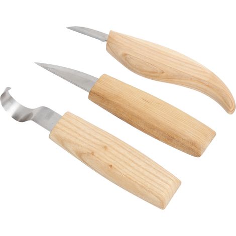 Kit de 3 pièces pour la sculpture sur bois, couteaux en acier inoxydable, accessoires de travail du bois (1/5)