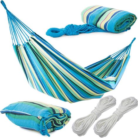 Hamac de jardin deux places XXL grand 200 kg 200x150 cm