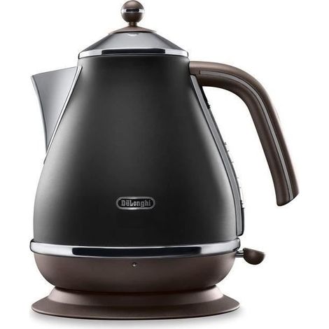 Delonghi – Bouilloire sans fil 1.7L 2000W – Couleur noir – Gamme Icona Vintage – Température variable non (1/5)